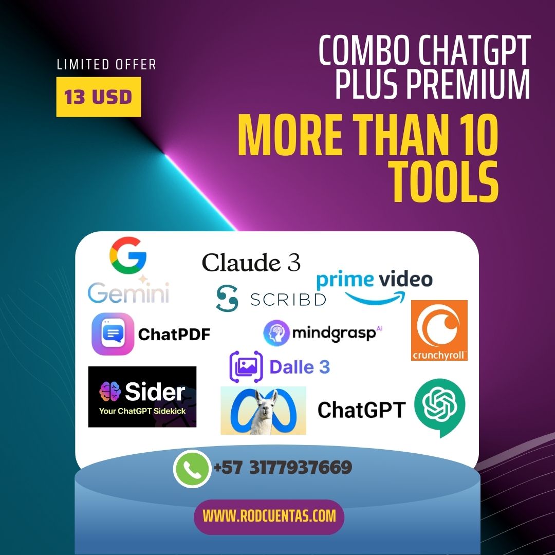 COMBO CHATGPT PLUS PREMIUM (MORE THAN 10 TOOLS)